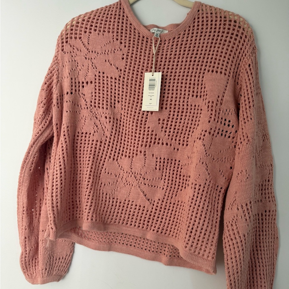Z Supply Pink Knit Sweater